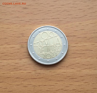 биметалл Латвия 2 евро 2021 100 лет признанию государственно - bimetall_latvija_2_evro_2021_100_let_priznaniju_gosudarstvennoj_nezavisimost_latvii