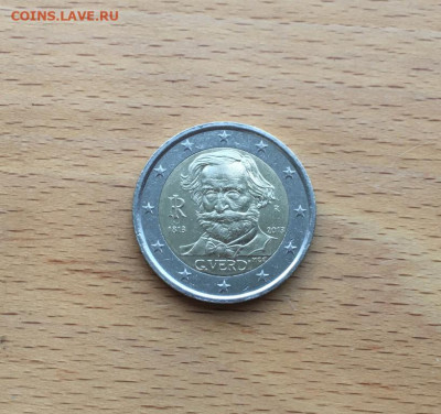 биметалл Италия 2 евро 2013 200 лет со дня рождения Джузеппе - bimetall_italija_2_evro_2013_200_let_so_dnja_rozhdenija_dzhuzeppe_verdi
