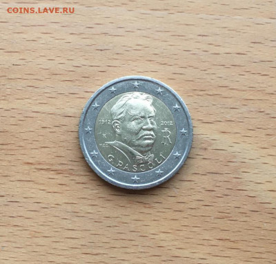 биметалл Италия 2 евро 2012 100 лет Джованни Пасколи - bimetall_italija_2_evro_2012_100_let_so_dnja_smerti_dzhovanni_paskoli