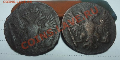 Две монеты Денга 1750г гурт сетка и гладкий до 27.12_22-00 - DSC02759_cr