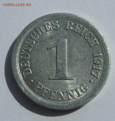 1 пфенниг 1917 A. С 1 рубля, шаг 1 рубль. - SDC13309