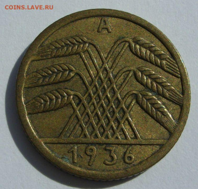 5 рейхспфеннигов 1936 A. С 1 рубля, шаг 1 рубль. - SDC13324