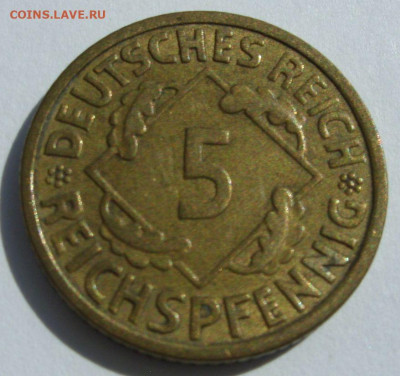 5 рейхспфеннигов 1936 A. С 1 рубля, шаг 1 рубль. - SDC13323
