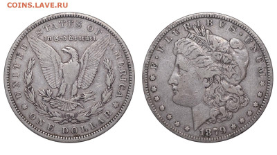 США. 1 доллар 1879 г. Морган. До 10.06.23. - Р1249