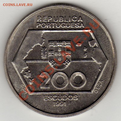 ПОРТУГАЛИЯ 200 ЭСКУДО 1991 НА ЗАПАД! ДО 26.12.11-22Ч (1183) - img531