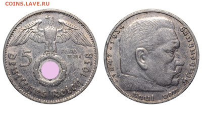Германия. 5 марок 1938 г. D. Гинденбург. До 11.06.23. - Р1412.JPG