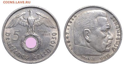 Германия. 5 марок 1939 г. J. Гинденбург. До 11.06.23. - Р1347.JPG