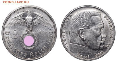 Германия. 2 марки 1939 г. A. До 11.06.23. - Р1280