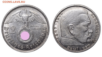 Германия. 2 марки 1939 г. B. До 11.06.23. - Р1282