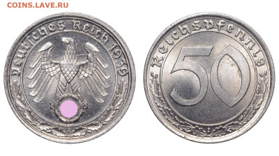 Германия. 50 пфеннигов 1939 г. A. До 11.06.23. - Р1317