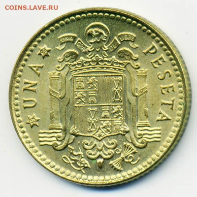 Испания 1 песета 1980 г. UNC - Испания_1песета-1980_Р