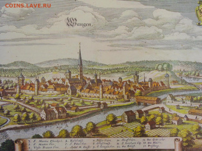 Нотгельды Германии. Обзорная тема. - Изображение города (гравюра 1643 год)