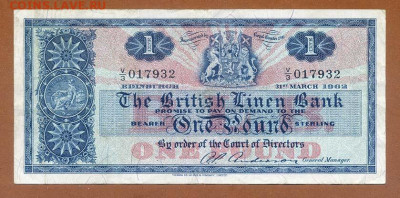 Шотландия 1 фунт 1962 г.  British Linen Bank - Шотландия_1фунт-1962_British-Linen-Bank_лицо