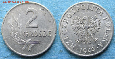 Польша 2 гроша 1949 до 19-06-23 в 22:00 - Польша 2 гроша 1949    213-к115-12187