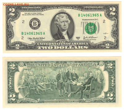 США 2 доллара 2003 UNC пресс. До 19.06 (ПН) - США 2 доллара 2003 UNC.JPG