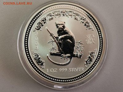 1дол 2004 Австралия - Год обезьяны. Лунар1, Ag999. до 20.06 - ЯЯ Лунар Обезьяна-1