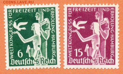 3-й Рейх 1936 г. серия Конгресс - почта-марки_3йРейх-1936_конгресс_серия-2шт-фн