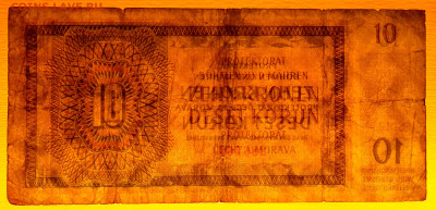 Богемия и Моравия, 1942 г. – 10 крон до 21:00, 25.06.23 - 1942-10 крон-4