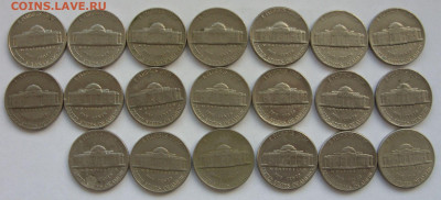 5 центов США. 20 штук. 1960-2000. Года без повторов. - 5 центов США 20 штук - 2