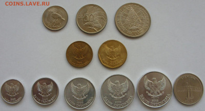 Индонезия 11 монет из роллов. 1971-2010. - Индонезия 11 монет - 2