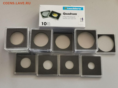 Капс QUADRUM 50х50 для монет -31,33,35,39мм, Leuchtturm - ЯЯ Квадрум 50х50-1