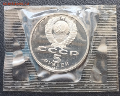 5 рублей 1991 г. СССР Памятник Давиду, запайка, пруф до 2.07 - IMG_20230628_070744