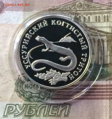 1 рубль 2006 СПМД Красная книга Уссурийский когтистый тритон - 76
