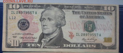 Бона 10$ США на монеты 1$ США инновации - 10 долларов