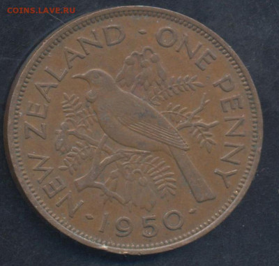 Новая Зеландия 1 пенни 1950 г.7.07.2023 г. 22 -00 МСК. - Пенни 1950