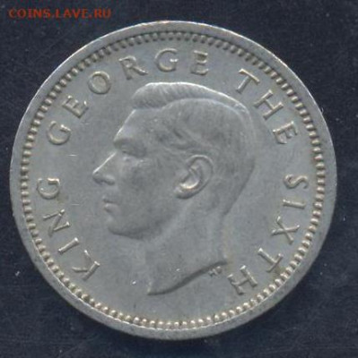 Новая Зеландия 3 пенса 1951 г.7.07.2023 г. 22 -00 МСК. - 3 пенса 1951 1