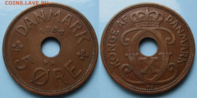 Дания 5 эре 1934 до 10-07-23 в 22:00 - Дания 5 эре 1934   107-1