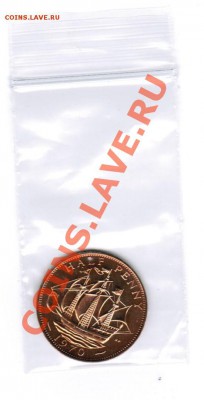 Англия пол пенни proof 1970г. КОРАБЛИК - CCF11112011_00000