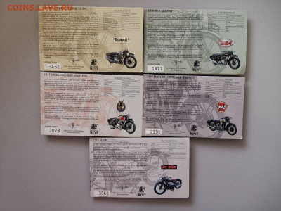 2дол 2007 О-ва Кука, Легендарные мотоциклы 30-х (к-кт 5шт), - ЯЯ Мотоциклы-2