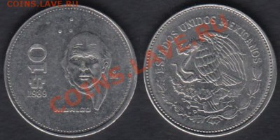Мексика 10 песо 1989 до 24.12.2011 21-30 - Мексика 10 песо 1989
