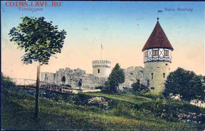 Нотгельды Германии. Обзорная тема. - Развалины замка Гонберг, открытка 1911 года.