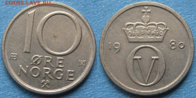 Норвегия 10 эре 1980 до 16-07-23 в 22:00 - Норвегия 10 эре 1980    10934