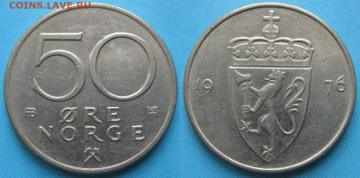 Норвегия 50 эре 1976 до 16-07-23 в 22:00 - Норвегия 50 эре 1976    166-к7-5179