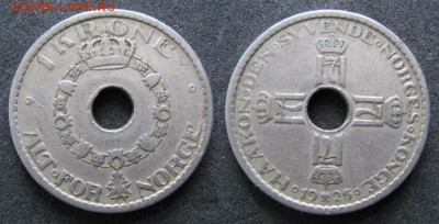 Норвегия 1 крона 1925 до 16-07-23 в 22:00 - 13.88. -Норвегия 1 крона 1925  B11