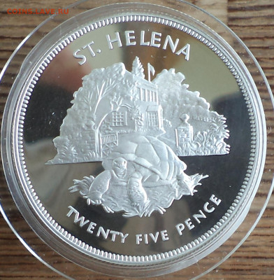 Остров Святой Елены 25 пенсов 1977 г., до 18.07.2023 г. в 22 - Остров Святой Елены 25 пенсов 1977а