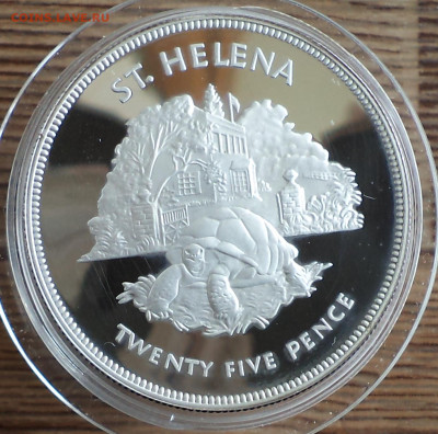 Остров Святой Елены 25 пенсов 1977 г., до 18.07.2023 г. в 22 - Остров Св Елены 25 пенсов 1977