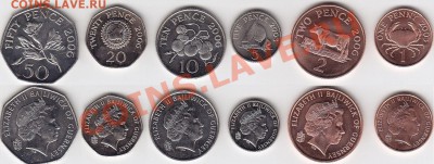 Гернси. Набор из 6 монет. 1-2-5-10-20-50 пенсов. До 28.12 22 - 1