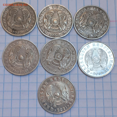 Казахстан 1-2-5-10-20-50-100 тенге (1283 тенге) С РУБЛЯ - 20230716_155955