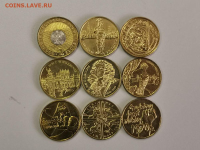 2 злотых Польша 2000 (полный к-кт 9шт), до 23.07 - 2000 9шт-1