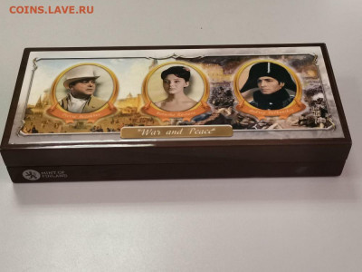 5 доллар 2012 О-ва Кука - Война и мир (3шт), Ag925, до 26.07 - Я Война и мир-4