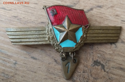 Знак сверхсрочника СССР тяж.мет - знак аверс