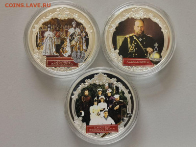 2дол 2012 Фиджи - Коронация Александра III, (3шт), Ag999 - ЯЯ Александр3-3
