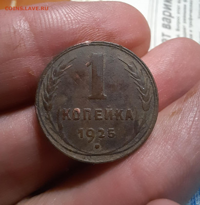 1 копейка 1925 г. Помощь в определении разновидности. - 20230725_181145