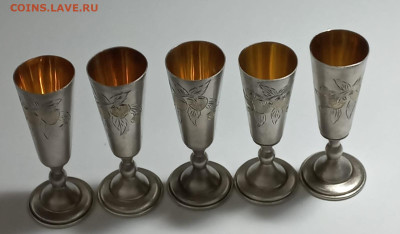 Серебреные стаканчики 875 пробы - рюм 2