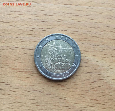 биметалл Германия 2 евро 2012 двор D Замок Нойшванштайн - bimetall_germanija_2_evro_2012_dvor_d_zamok_nojshvanshtajn_bavarija