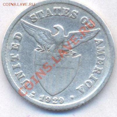 Ag Филиппины 20 центов 1929 г.До 27.12.11 г. 21-00 МСК. - Филиппины